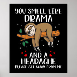Poster Engraçada Selva Sloth