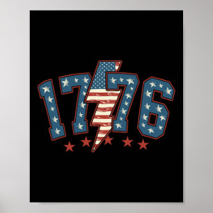 Poster Engraçado 1776 4 De Julho Americano Bandeira Men W