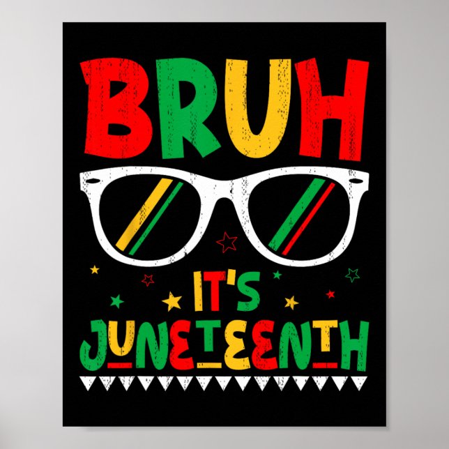 Poster Engraçado 19 Meninas Crianças Bruh É Junetee (Frente)