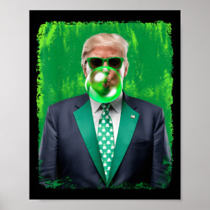 Poster Engraçado 47.º Presidente Dia de São Patrício Irla