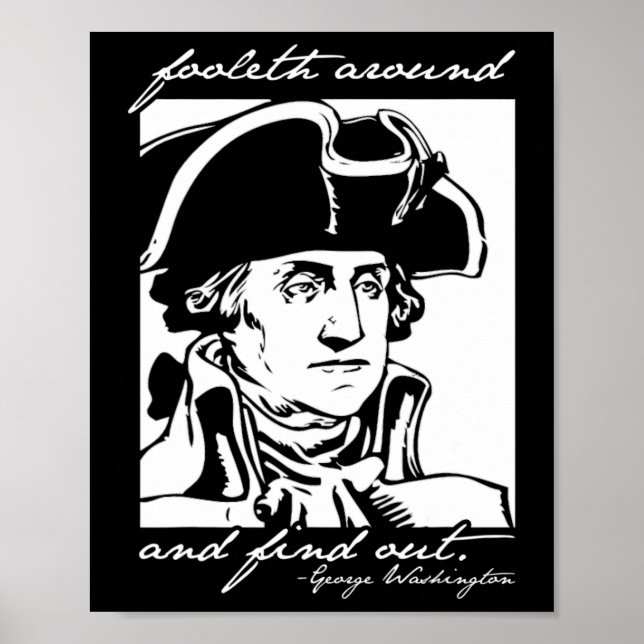 Poster Engraçado 4 De Julho 4 George Washington Foole (Frente)