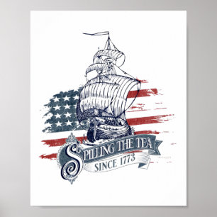Poster Engraçado 4 De Julho Esmagando O Chá Desde 1773 Qu