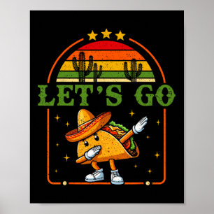 Poster Engraçado 4 De Julho Patriótico Dabbing Taco Meme