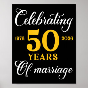 Poster Engraçado 50 Anos De Casamento 1976 50º Aniversári
