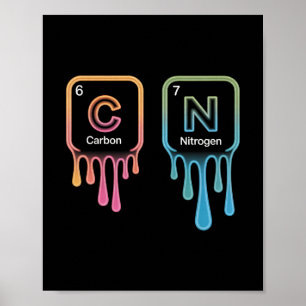 Poster Engraçado 67 Meme Ciência Química Humor Nerd Tabel
