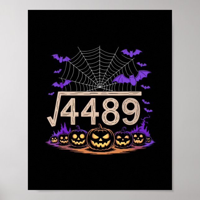 Poster Engraçado 67 Meme Professor de Matemática 6 7 Hall (Frente)