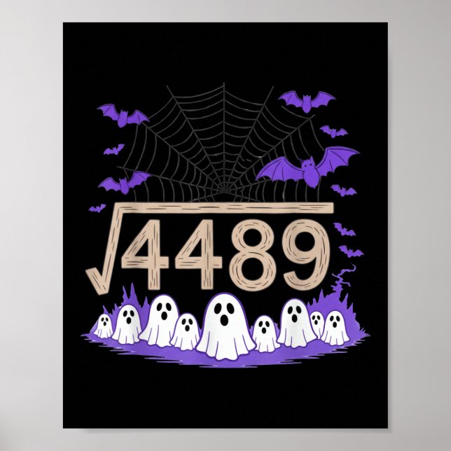 Poster Engraçado 67 Meme Professor de Matemática 6 7 Hall (Frente)