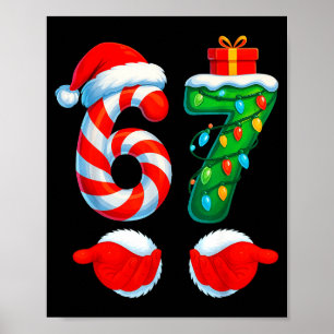 Poster Engraçado 67 Natal 6 7 Seis Sete Meme Crianças Hom
