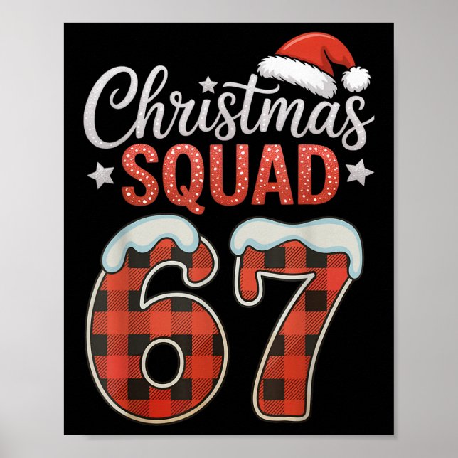 Poster Engraçado 67 Seis Sete Meme Brainrot 67 Natal Esqu (Frente)