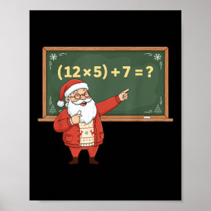 Poster Engraçado 67 Seis Sete Professor de Matemática Nat