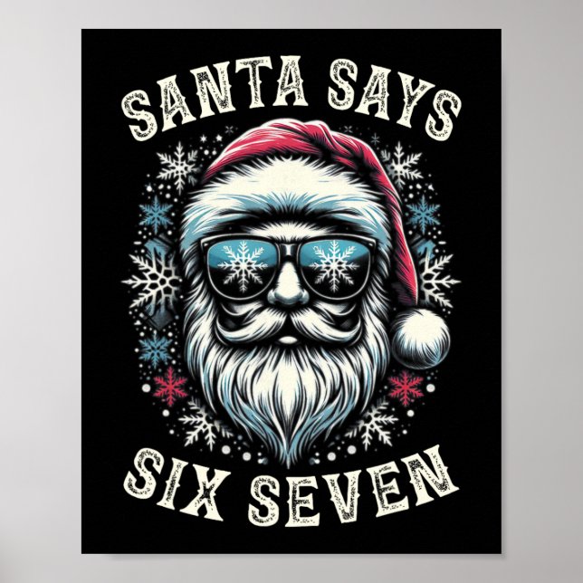 Poster Engraçado 6-7 Meme Natal Papai Noel Seis Sete 67 X (Frente)
