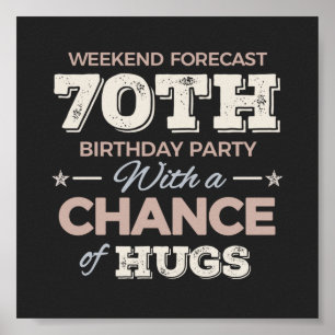 Poster Engraçado 70 de aniversário