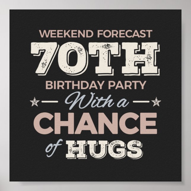 Poster Engraçado 70 de aniversário (Frente)