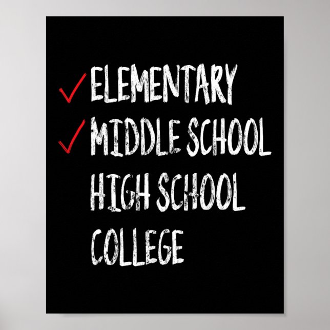 Poster Engraçado 8º Graduação com Formando do Ensino Médi (Frente)