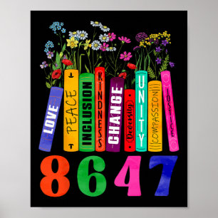 Poster Engraçado 8647 Anti Trump 86 47 Boho Floral Femini