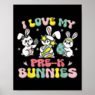Poster Engraçado Adoro Meu Professor De Pré-Escolas De Bu