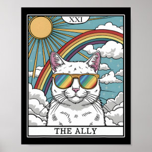 Poster Engraçado Ally Cat Sunvidles Lgbtq Gay Lésbica Biu