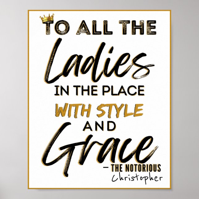 Poster Engraçado Aniversário/Chá de fraldas do Hip Hop da (Frente)