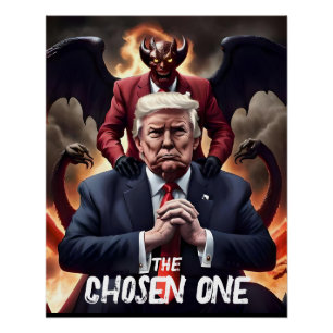 Póster Engraçado Anticristo Escolhido Um