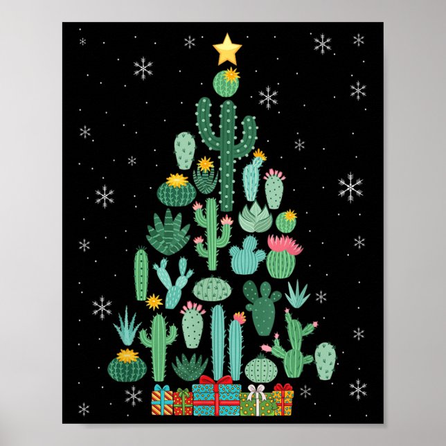 Poster Engraçado Árvore de Natal Bem Suculta Gardener Cac (Frente)