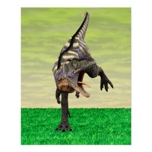 Póster Engraçado Aucasaurus Dinossaur - Perfeito para Din