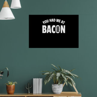 Poster Engraçado Bacon Lover Pun Roupa presente