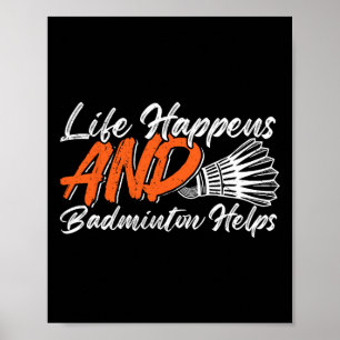 Poster Engraçado Badminton Humor Smash Shuttle Birdie Esp