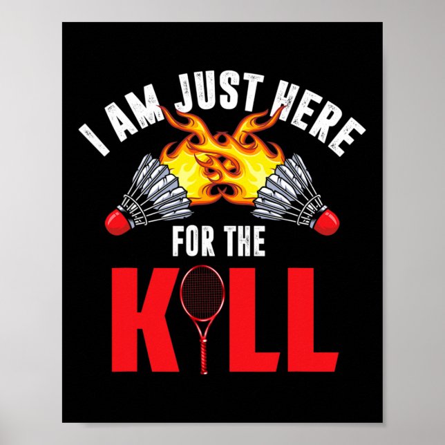 Poster Engraçado Badminton Lover Camisa Badminton Player  (Frente)