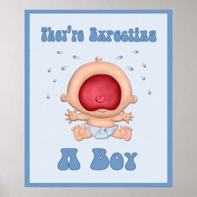 Póster Engraçado Bawling Baby for Boy (Frente)