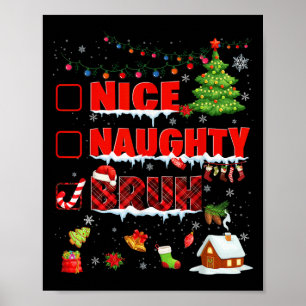 Poster Engraçado Bela Xadrez de Natal Bruh Pjs Pajama