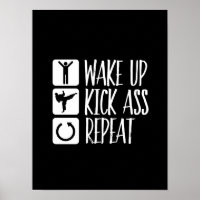 Engraçado Black Belt Arts Martial Acordar-up Chute