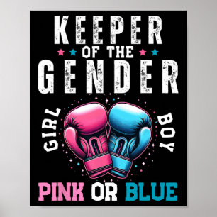 Poster Engraçado Boxando Gênero Revelador De Sexos Boxer
