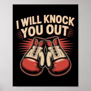 Poster Engraçado Boxer Você Tira Luvas Que Eu Vou Saber