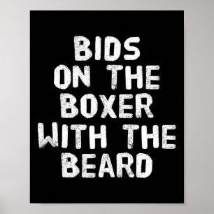 Poster Engraçado Boxing Enuncia Bids No Boxer Com