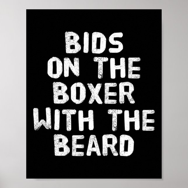 Poster Engraçado Boxing Enuncia Bids No Boxer Com (Frente)