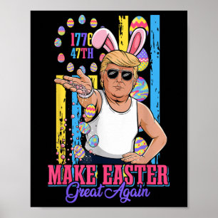 Poster Engraçado Bunny Trump 47th Salt Bae Meme Faça Pásc