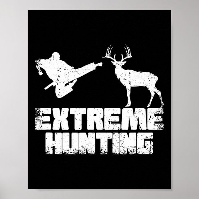 Poster Engraçado Caça Extreme Deer Karate Karate Martial  (Frente)