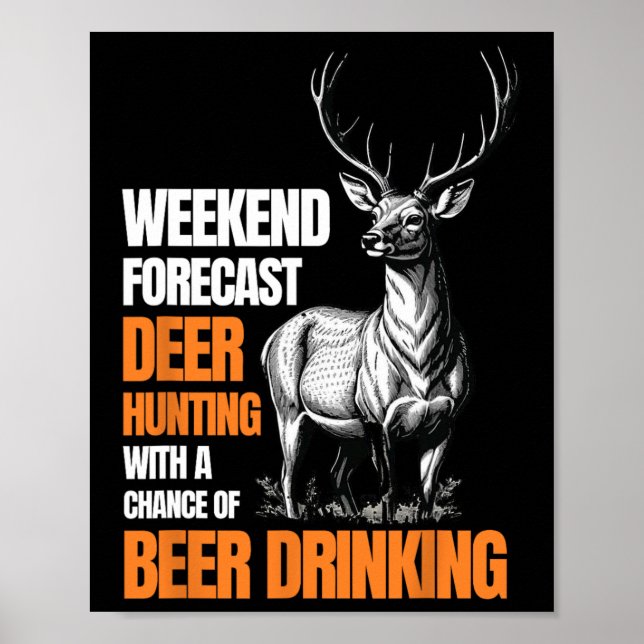 Poster Engraçado Caçador De Bebendos Da Estação De Caça P (Frente)