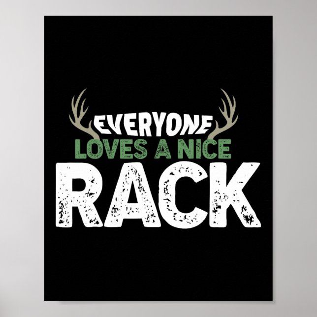 Poster Engraçado Caçando Bons Rack-Antlers Deer Hunter Hu (Frente)
