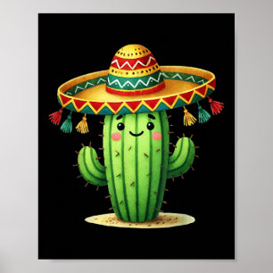 Poster Engraçado Cactus Cinco De Mayo Meninos Toddler Cri