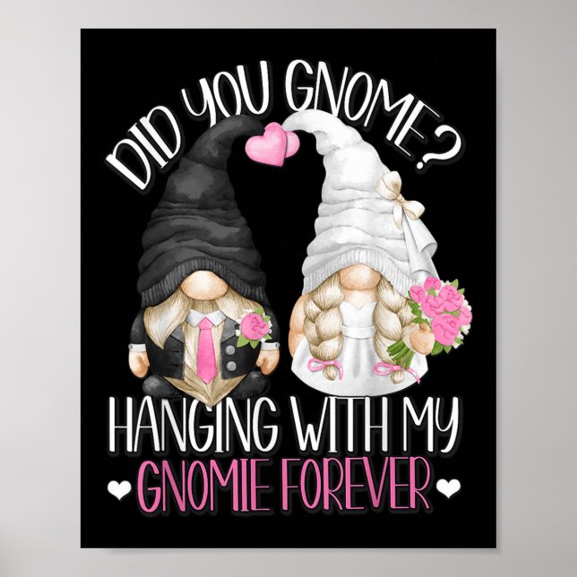 Poster Engraçado Casamento Noivo Gnomo Pun Com M (Frente)