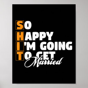 Poster Engraçado Casamento Sarcástico Noivado Noiva Wed