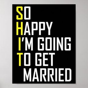 Poster Engraçado Casamento Sarcástico Noivado Noiva Wed