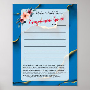 Poster Engraçado Chá de panela de Ad-Lib/Jogo de Compleme