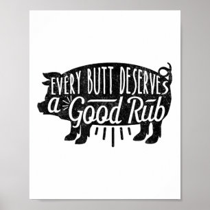 Poster Engraçado Churrasco Barbecue Pork Todo Bumbum Ador