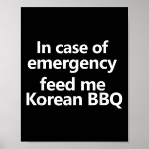 Poster Engraçado Churrasco coreano Foodie Asian Culture C