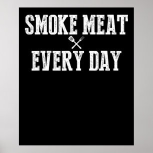 Poster Engraçado Churrasco Fumador Acessório Pitmaster Pa