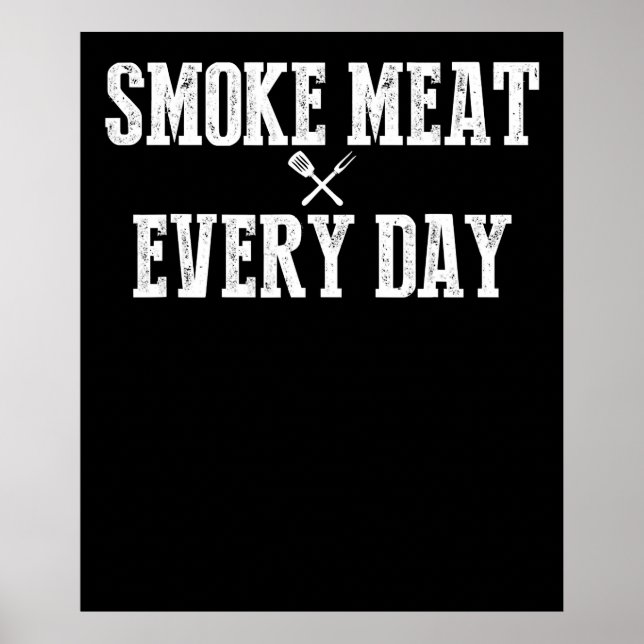 Poster Engraçado Churrasco Fumador Acessório Pitmaster Pa (Frente)