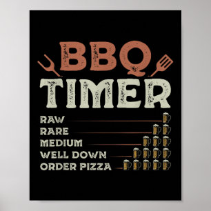 Poster Engraçado Churrasco Grill Chef Griling Mestre Barb