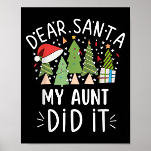 Poster Engraçado Citação de Natal Dito Caros Papais noeis